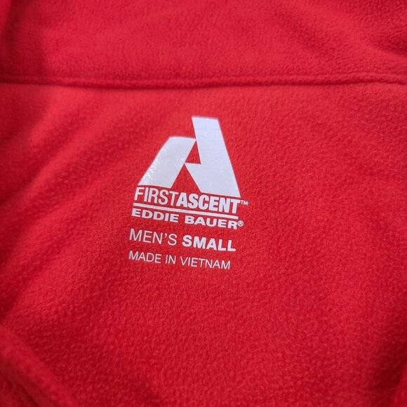 Eddie Bauer Fleece Mens Small Red First Ascent Half Zip Expedition Pullover - Picture 6 of 7